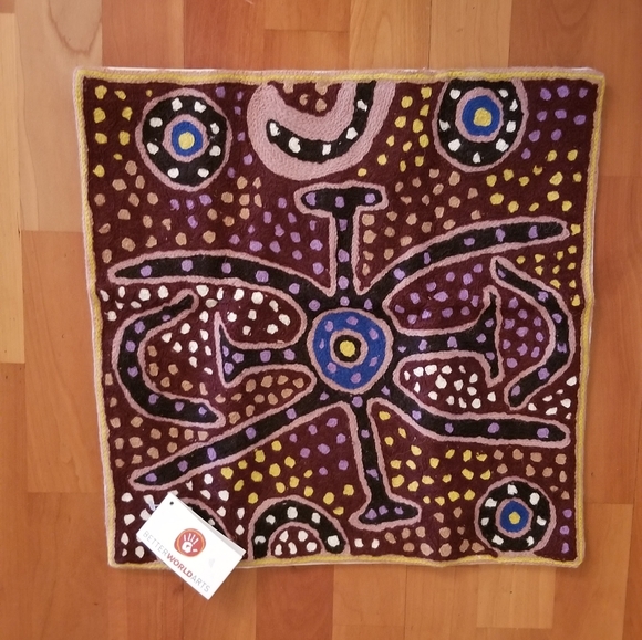 Better World Arts Other - Australian aboriginal art inspired cushion cover